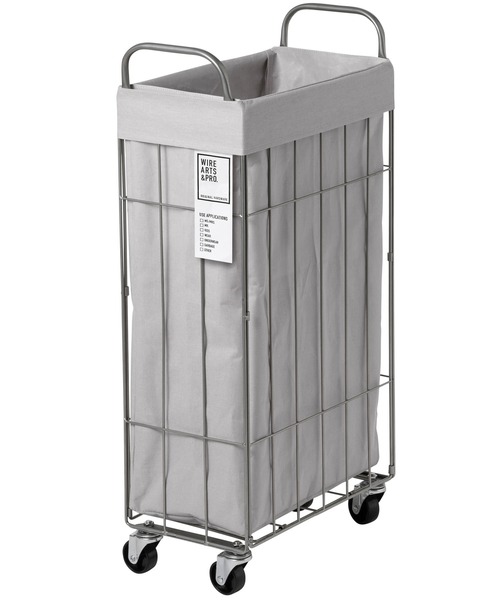 ブリッド フォールディング スクエアバスケット 収納 / BRID FOLDING LAUNDRY SQUARE BASKET with CASTER［40L_SLIM］（収納グッズ）｜WIRE ARTS & PRO.（ワイヤーアーツアンドプロ）