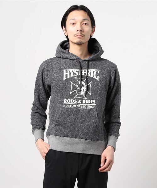 HYSTERIC GLAMOUR（ヒステリックグラマー）の「HYS RODS&RIDES パーカー（パーカー・メンズ・チャコールグレー/ブラック・SMALL/MEDIUM/LARGE）」の5枚目の写真