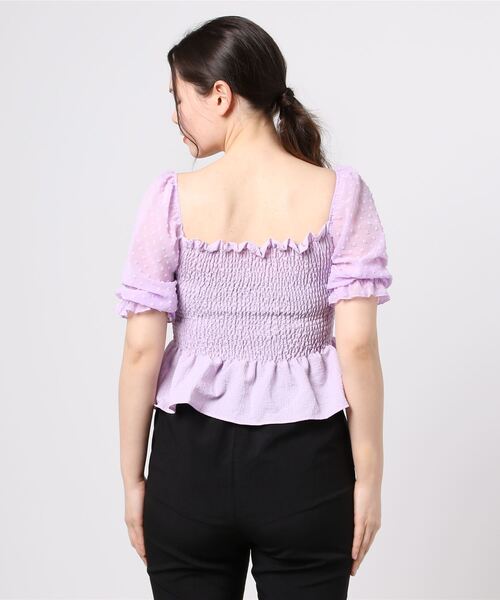 WC（ダブル シー）の「WC/ドットチュールトップス（シャツ/ブラウス・レディース・ブラック/ホワイト/ライトパープル・FREE）」の20枚目の写真