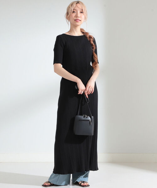 Ray BEAMS(レイビームス)の「Ray BEAMS / リブ バック レースアップ ワンピース(ワンピース・レディース・ブラック/ダークブラウン/グリーン系その他3・ONE SIZE)」の7枚目の写真