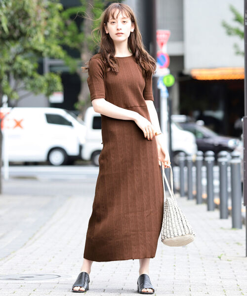 Ray BEAMS(レイビームス)の「Ray BEAMS / リブ バック レースアップ ワンピース(ワンピース・レディース・ブラック/ダークブラウン/グリーン系その他3・ONE SIZE)」の15枚目の写真