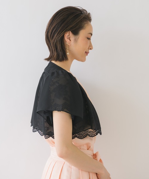 KATHARINE ROSS(キャサリンロス)の「【KATHARINE ROSS】●結婚式 レース×シフォン リバーシブルボレロ(ドレス・レディース・ブラック・MEDIUM)」の13枚目の写真
