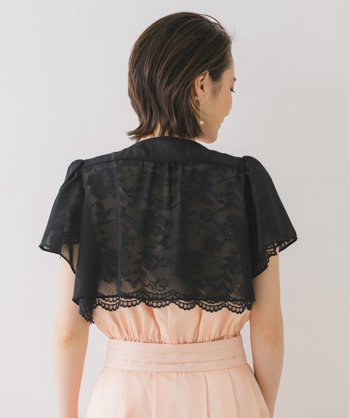 KATHARINE ROSS(キャサリンロス)の「【KATHARINE ROSS】●結婚式 レース×シフォン リバーシブルボレロ(ドレス・レディース・ブラック・MEDIUM)」の15枚目の写真