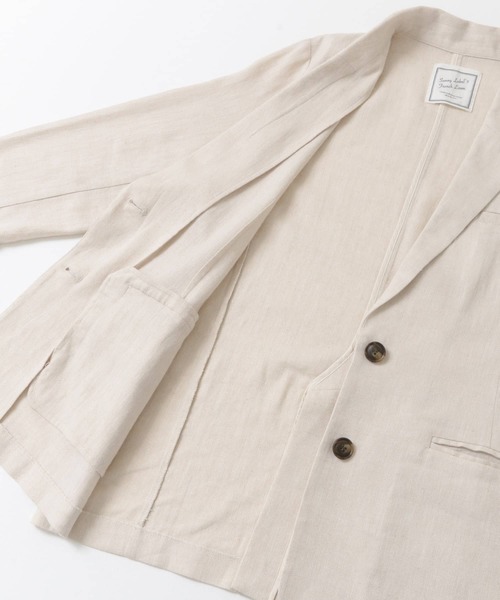URBAN RESEARCH Sonny Label(アーバンリサーチサニーレーベル)の「リネンジャケット(SETUP対応)(テーラードジャケット・レディース・ブラウン/アイボリー・FREE)」の14枚目の写真