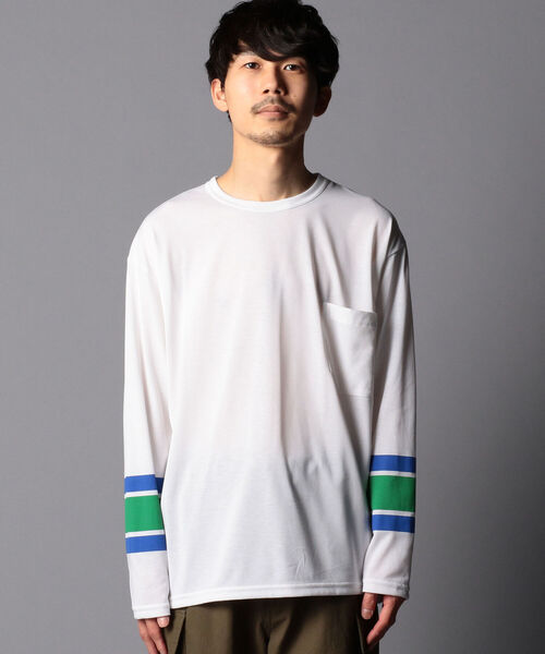 DESCENTE（デサント）の「【DESCENTE ddd/デサント ディーディーディー】DHMRJB61 POCKET T-SHIRT Tシャツ ポケット（Tシャツ/カットソー・メンズ・グリーン/イエロー・M/L）」の4枚目の写真