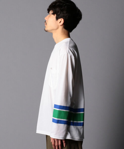 DESCENTE（デサント）の「【DESCENTE ddd/デサント ディーディーディー】DHMRJB61 POCKET T-SHIRT Tシャツ ポケット（Tシャツ/カットソー・メンズ・グリーン/イエロー・M/L）」の3枚目の写真