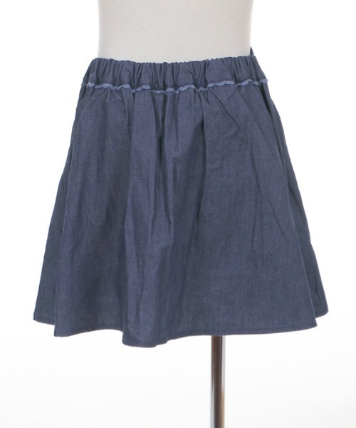 axes femme（アクシーズファム）の「切替デザインデニムスカパン（デニムパンツ・キッズ・ワンウォッシュ/インディゴブルー・MEDIUM/SMALL/X-LARGE/XX-LARGE/LARGE）」の6枚目の写真