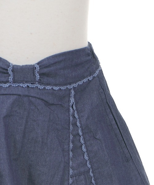 axes femme（アクシーズファム）の「切替デザインデニムスカパン（デニムパンツ・キッズ・ワンウォッシュ/インディゴブルー・MEDIUM/SMALL/X-LARGE/XX-LARGE/LARGE）」の7枚目の写真