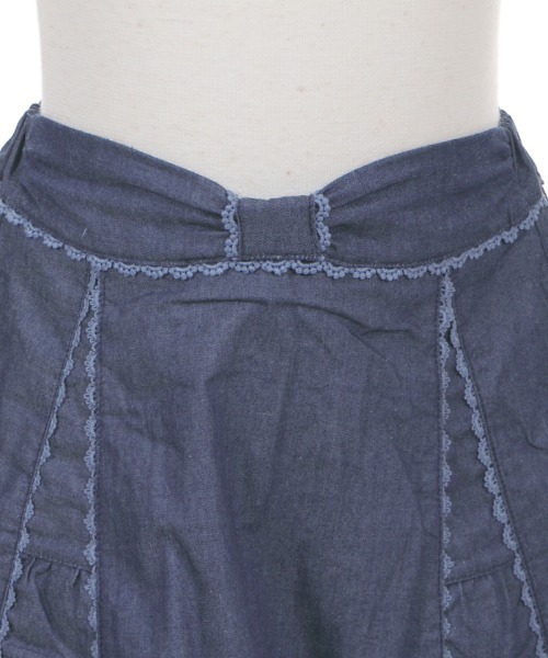 axes femme（アクシーズファム）の「切替デザインデニムスカパン（デニムパンツ・キッズ・ワンウォッシュ/インディゴブルー・MEDIUM/SMALL/X-LARGE/XX-LARGE/LARGE）」の9枚目の写真