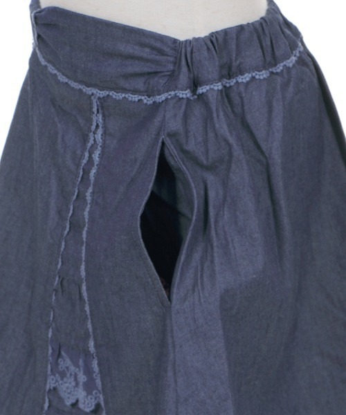 axes femme（アクシーズファム）の「切替デザインデニムスカパン（デニムパンツ・キッズ・ワンウォッシュ/インディゴブルー・MEDIUM/SMALL/X-LARGE/XX-LARGE/LARGE）」の11枚目の写真