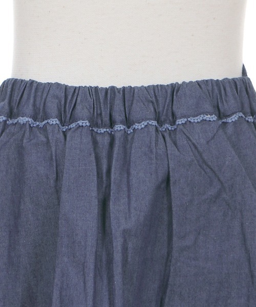 axes femme（アクシーズファム）の「切替デザインデニムスカパン（デニムパンツ・キッズ・ワンウォッシュ/インディゴブルー・MEDIUM/SMALL/X-LARGE/XX-LARGE/LARGE）」の12枚目の写真