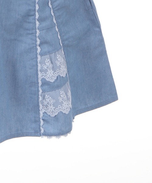 axes femme（アクシーズファム）の「切替デザインデニムスカパン（デニムパンツ・キッズ・ワンウォッシュ/インディゴブルー・MEDIUM/SMALL/X-LARGE/XX-LARGE/LARGE）」の18枚目の写真