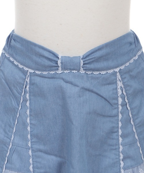 axes femme（アクシーズファム）の「切替デザインデニムスカパン（デニムパンツ・キッズ・ワンウォッシュ/インディゴブルー・MEDIUM/SMALL/X-LARGE/XX-LARGE/LARGE）」の19枚目の写真