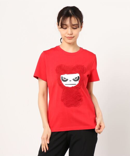 HIPANDA(ハイパンダ)の「HIPANDA ハイパンダ レディース スノーパンダプリント 半袖Tシャツ(Tシャツ/カットソー・レディース・ホワイト/レッド/ネイビー・LARGE/X-LARGE/MEDIUM/SMALL)」の3枚目の写真
