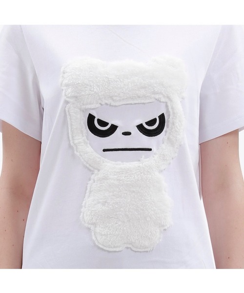 HIPANDA(ハイパンダ)の「HIPANDA ハイパンダ レディース スノーパンダプリント 半袖Tシャツ(Tシャツ/カットソー・レディース・ホワイト/レッド/ネイビー・LARGE/X-LARGE/MEDIUM/SMALL)」の5枚目の写真