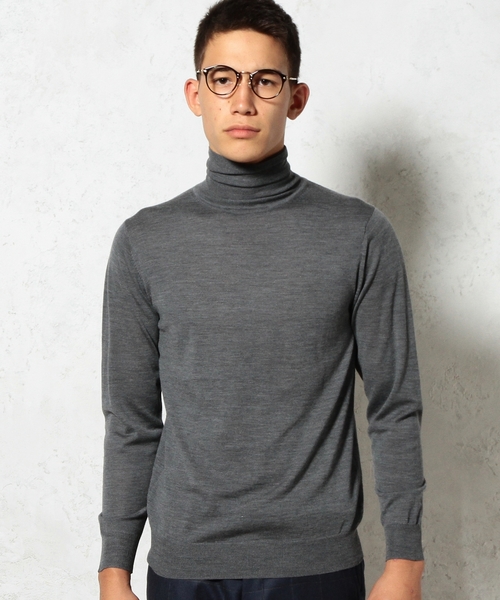 green label relaxing（グリーンレーベルリラクシング）の「□BASIC HI/G TTL/N 16G ニット（ニット/セーター・メンズ・ホワイト/ブラック/グレー・SMALL/MEDIUM/LARGE）」の12枚目の写真