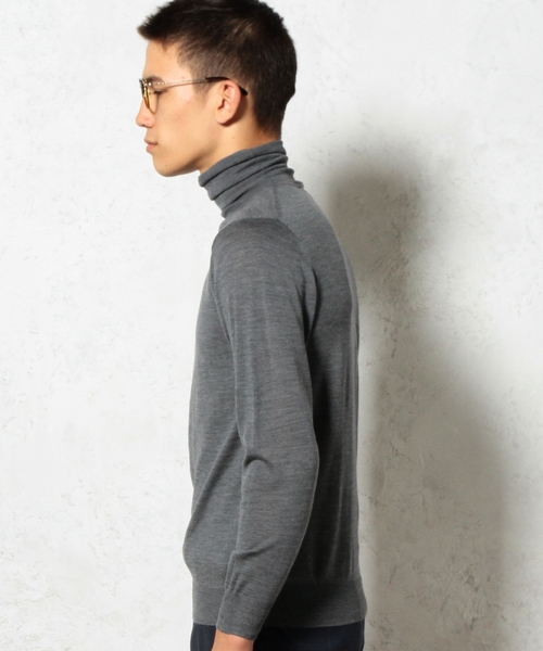 green label relaxing（グリーンレーベルリラクシング）の「□BASIC HI/G TTL/N 16G ニット（ニット/セーター・メンズ・ホワイト/ブラック/グレー・SMALL/MEDIUM/LARGE）」の13枚目の写真