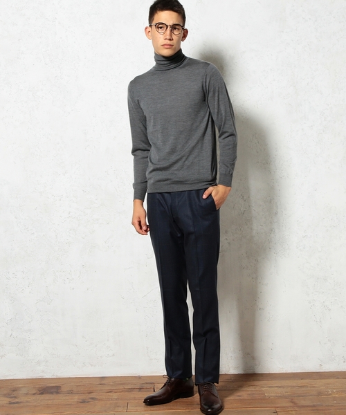 green label relaxing（グリーンレーベルリラクシング）の「□BASIC HI/G TTL/N 16G ニット（ニット/セーター・メンズ・ホワイト/ブラック/グレー・SMALL/MEDIUM/LARGE）」の14枚目の写真