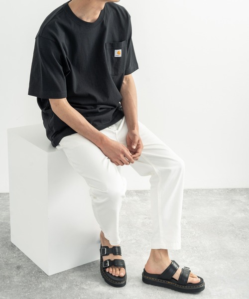 Dr. Martens ブラック サンダルMYLES スライド サンダル28cm APAC限定】 MYLES スライド サンダル