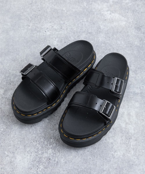 Dr. Martens ブラック サンダルMYLES スライド サンダル28cm APAC限定】 MYLES スライド サンダル
