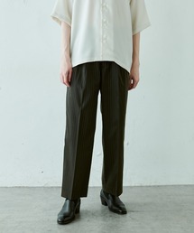 Lui's | キュプラ混ストライプワイドパンツ(スラックス)