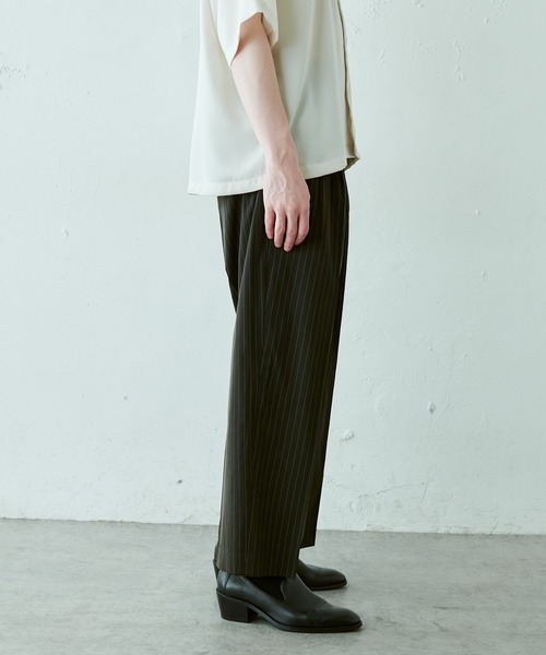 Lui's（ルイス）の「キュプラ混ストライプワイドパンツ（スラックス・メンズ・ブラック/ライトグレー・SMALL/MEDIUM）」の21枚目の写真