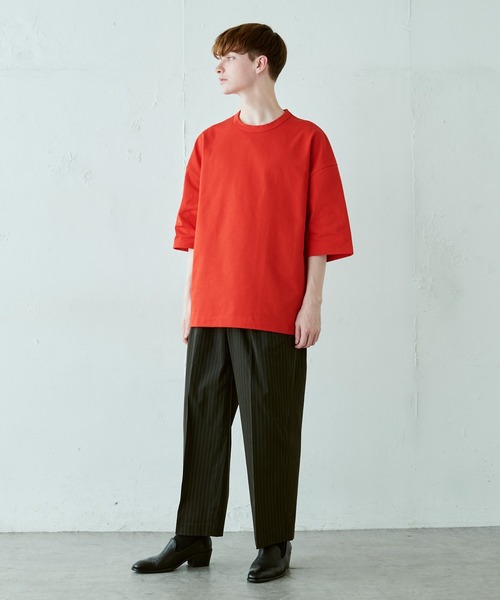 Lui's（ルイス）の「キュプラ混ストライプワイドパンツ（スラックス・メンズ・ブラック/ライトグレー・SMALL/MEDIUM）」の5枚目の写真