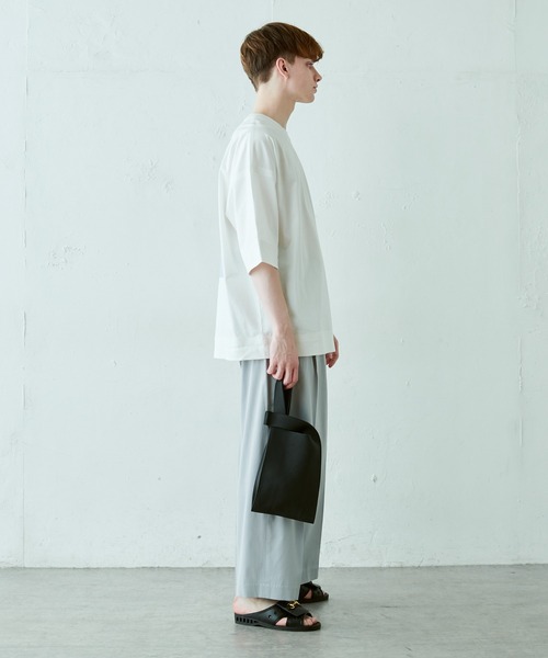 Lui's（ルイス）の「キュプラ混ストライプワイドパンツ（スラックス・メンズ・ブラック/ライトグレー・SMALL/MEDIUM）」の7枚目の写真