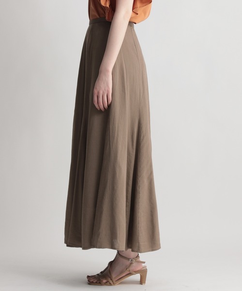 Andemiu(アンデミュウ)の「リネンフレアスカート951174(スカート・レディース・ブラウン/レッド/カーキ・SMALL/MEDIUM)」の5枚目の写真