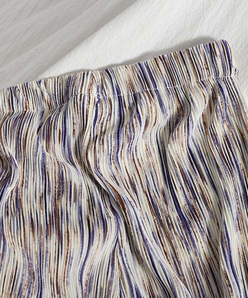 SMILE ORCHID（スマイルオーキッド）の「セルフカットルーズシルエットニュアンス柄リラックスパンツ（その他パンツ・レディース・ブラック/パープル/ブルー/グレー・FREE）」の10枚目の写真