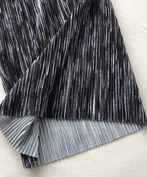 SMILE ORCHID（スマイルオーキッド）の「セルフカットルーズシルエットニュアンス柄リラックスパンツ（その他パンツ・レディース・ブラック/パープル/ブルー/グレー・FREE）」の7枚目の写真