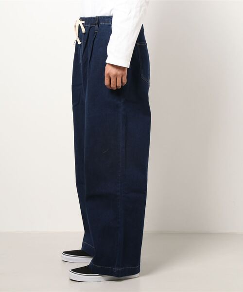 BAYBLO（ベイブロ）の「(BB)【ユニセックス】デニム ワイド タック パンツ（デニムパンツ・メンズ・ダークインディゴブルー/ライトインディゴブルー/ワンウォッシュ・LARGE/MEDIUM/X-LARGE）」の15枚目の写真