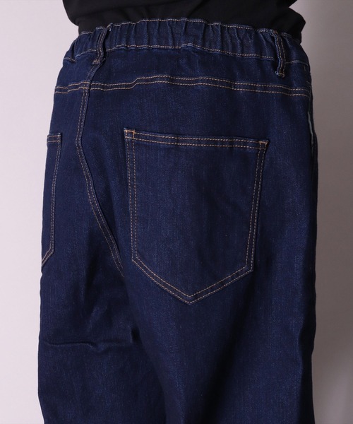 BAYBLO（ベイブロ）の「(BB)【ユニセックス】デニム ワイド タック パンツ（デニムパンツ・メンズ・ダークインディゴブルー/ライトインディゴブルー/ワンウォッシュ・LARGE/MEDIUM/X-LARGE）」の12枚目の写真
