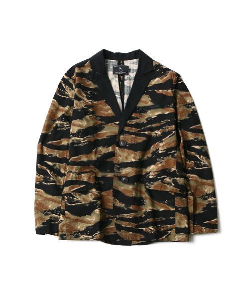 VIRGOwearworks(ヴァルゴウェアワークス)の「Spread tiger tailored jkt(テーラードジャケット・メンズ・ベージュ/グリーン・4/3/2)」の5枚目の写真