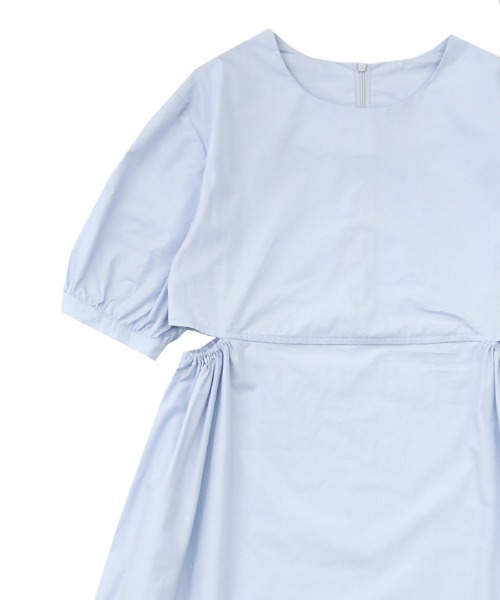 select MOCA（セレクトモカ）の「2021 SS パフスリーブサイドオープンワンピース（ワンピース・レディース・ホワイト/ブルー・FREE）」の4枚目の写真