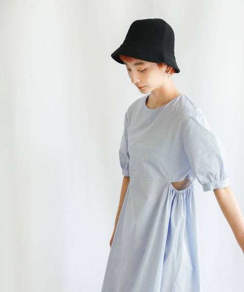 select MOCA（セレクトモカ）の「2021 SS パフスリーブサイドオープンワンピース（ワンピース・レディース・ホワイト/ブルー・FREE）」の11枚目の写真
