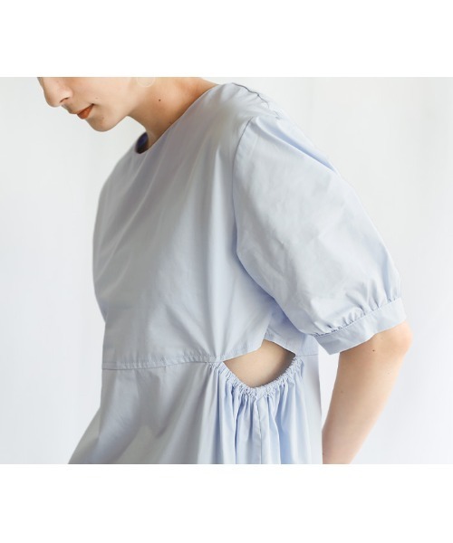 select MOCA（セレクトモカ）の「2021 SS パフスリーブサイドオープンワンピース（ワンピース・レディース・ホワイト/ブルー・FREE）」の12枚目の写真
