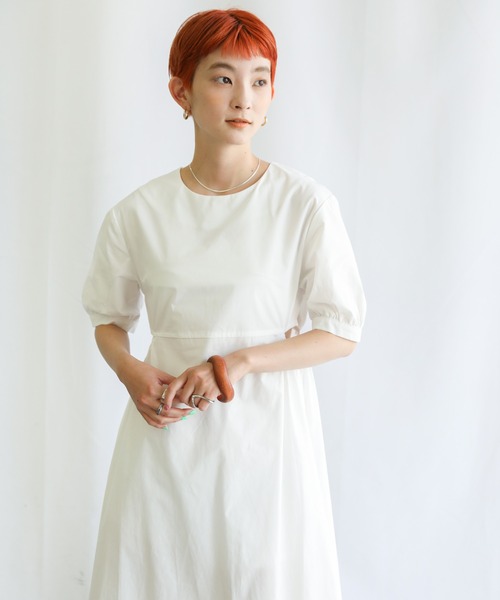 select MOCA（セレクトモカ）の「2021 SS パフスリーブサイドオープンワンピース（ワンピース・レディース・ホワイト/ブルー・FREE）」の18枚目の写真