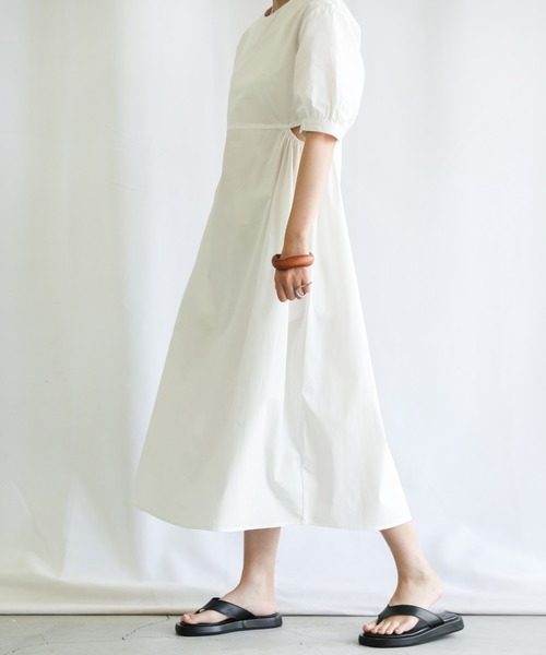 select MOCA（セレクトモカ）の「2021 SS パフスリーブサイドオープンワンピース（ワンピース・レディース・ホワイト/ブルー・FREE）」の21枚目の写真