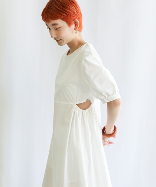 select MOCA（セレクトモカ）の「2021 SS パフスリーブサイドオープンワンピース（ワンピース・レディース・ホワイト/ブルー・FREE）」の20枚目の写真