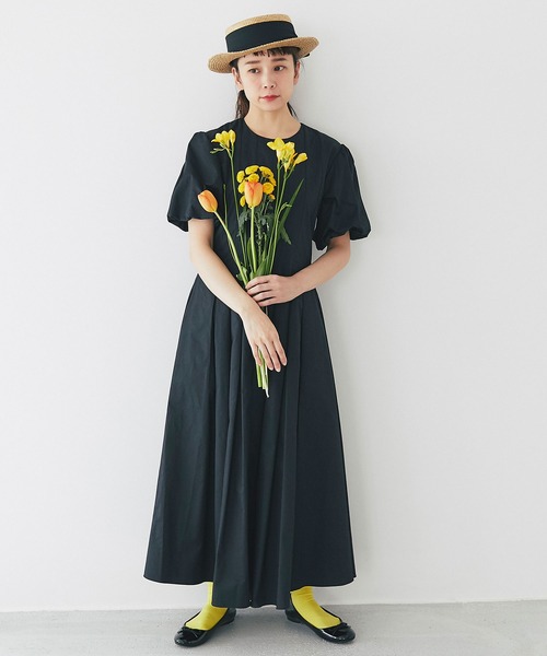 and R（アンドアール）の「バルーンスリーブワンピース（ワンピース・レディース・ブラック/ホワイト・FREE）」の9枚目の写真