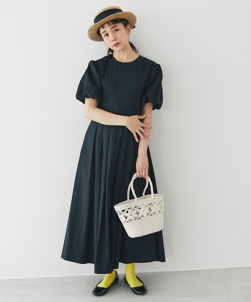 and R（アンドアール）の「バルーンスリーブワンピース（ワンピース・レディース・ブラック/ホワイト・FREE）」の5枚目の写真