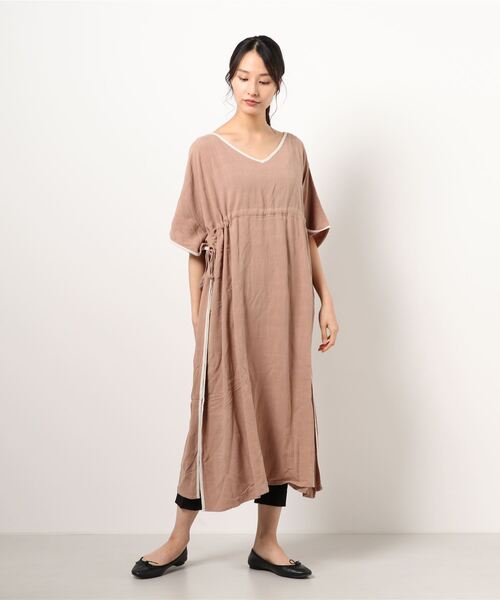 R・P・S pura(アールピーエスピューラ)の「【WEB限定】pura カフタンワンピース(ワンピース・レディース・カーキ/アイボリー/モカ・フリー)」の14枚目の写真