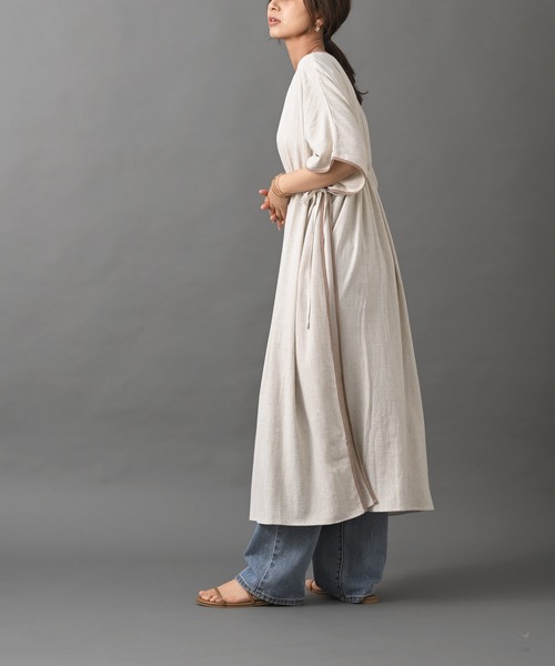 R・P・S pura(アールピーエスピューラ)の「【WEB限定】pura カフタンワンピース(ワンピース・レディース・カーキ/アイボリー/モカ・フリー)」の22枚目の写真