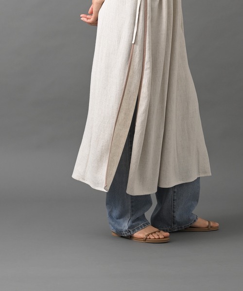 R・P・S pura(アールピーエスピューラ)の「【WEB限定】pura カフタンワンピース(ワンピース・レディース・カーキ/アイボリー/モカ・フリー)」の9枚目の写真