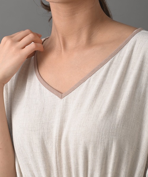 R・P・S pura(アールピーエスピューラ)の「【WEB限定】pura カフタンワンピース(ワンピース・レディース・カーキ/アイボリー/モカ・フリー)」の19枚目の写真