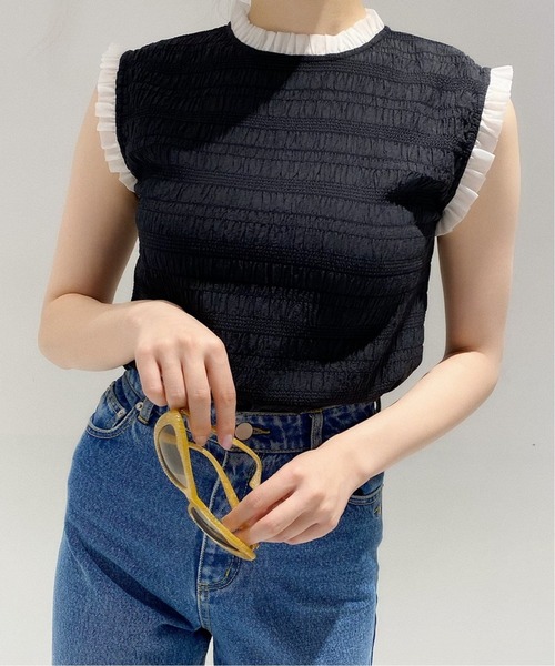 Charles Chaton(シャルルシャトン)の「チビフリルブラウス(シャツ/ブラウス・レディース・ブラック/イエロー・FREE)」の5枚目の写真