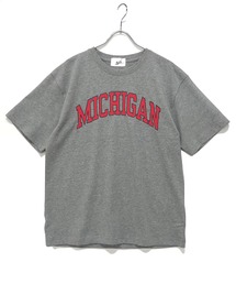 RDS 16/-天竺 30/2(杢グレー) 天竺 カレッジフォント 半袖 プリント Tシャツ