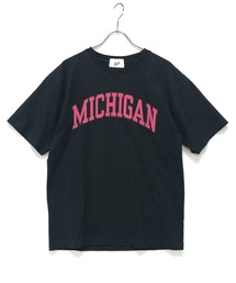 RDS 16/-天竺 30/2(杢グレー) 天竺 カレッジフォント 半袖 プリント Tシャツ