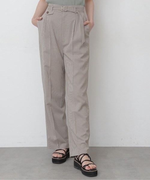 FREE'S MART(フリーズマート)の「【Sシリーズ対応】◆チェックベルト付きワイドパンツ(その他パンツ・レディース・ブラウン系その他/グレー系その他/ベージュ系その他・MEDIUM/SMALL)」の1枚目の写真